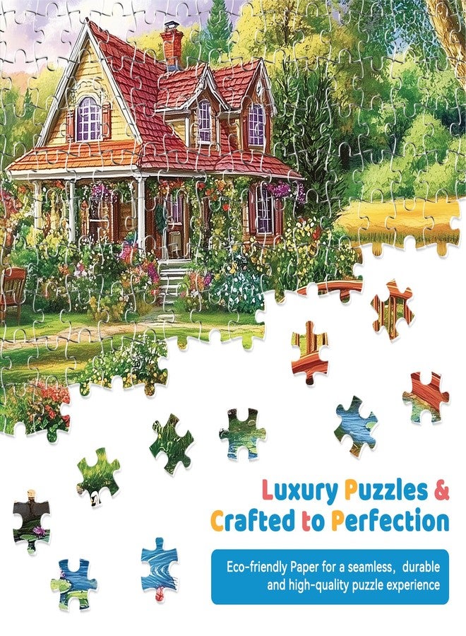 EIYRURU 300 Piece Jigsaw Puzzle for Adults, Spring Floral Countryside Jigsaw Puzzle, Challenging Puzzles for Friends Family Activity Game Nights Gifts, 20.5x15 in - Image 3